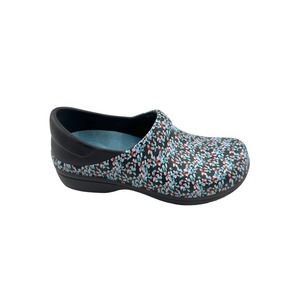 Crocs Neria Pro Clog Nursing Shoes Womens Sz 6 Black Floral Print Triple Comfort